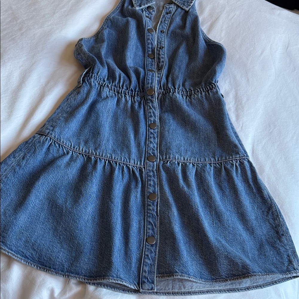 Alice + Olivia Blue Denim Mini Dress - Picture 2 of 3